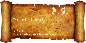 Muladi Fanni névjegykártya